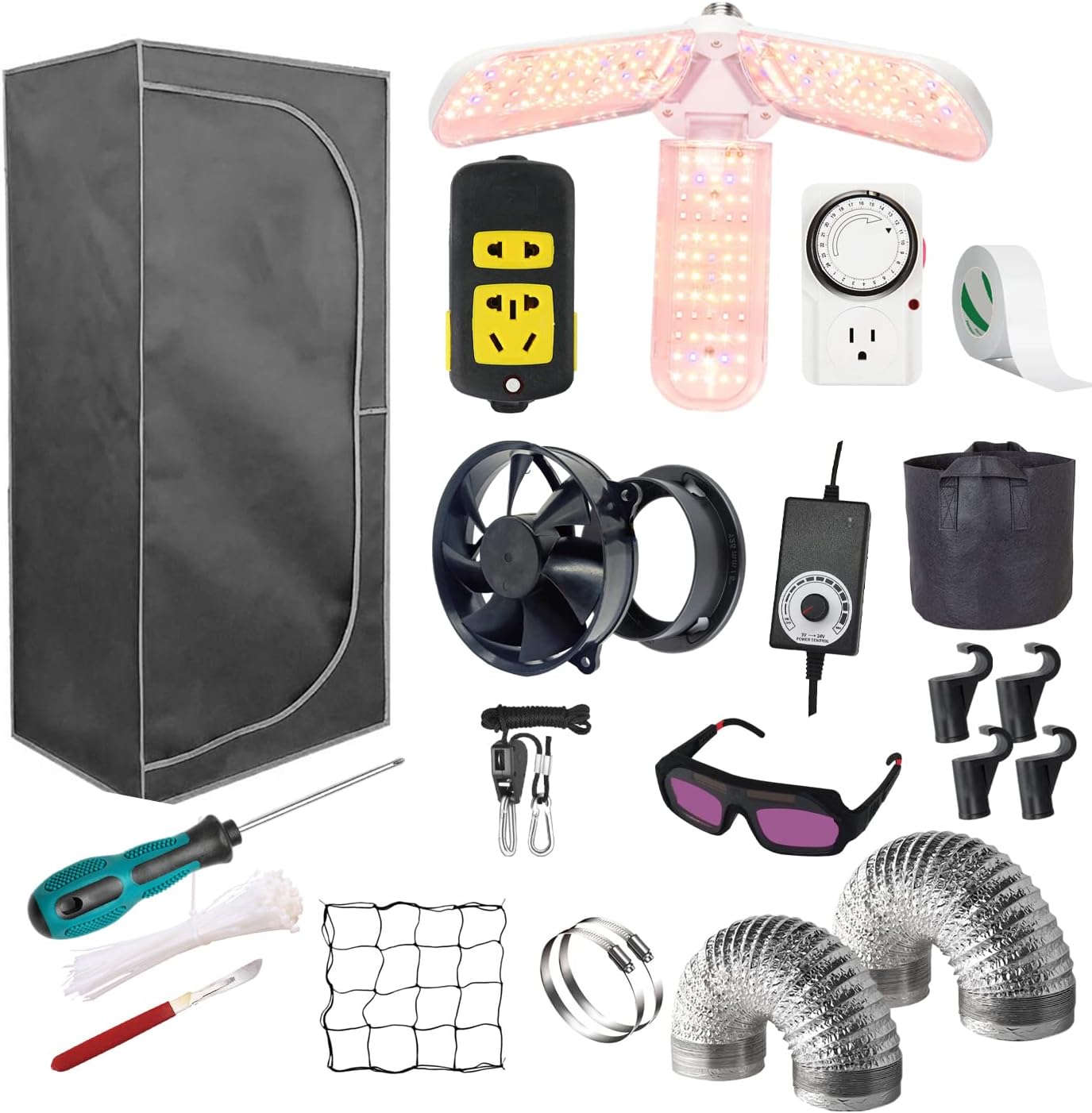 40"x40"x80" Grow Tent Kit Complete 3.3x3.3 ft High