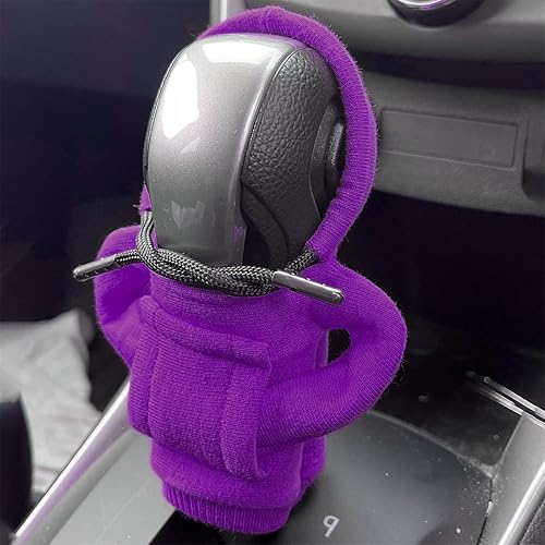 Miniatura 5 de Funda para pomo de palanca de cambios de automóvil, diseño de suéter de moda, bonita camisa con capucha para pomo de palanca de cambios de