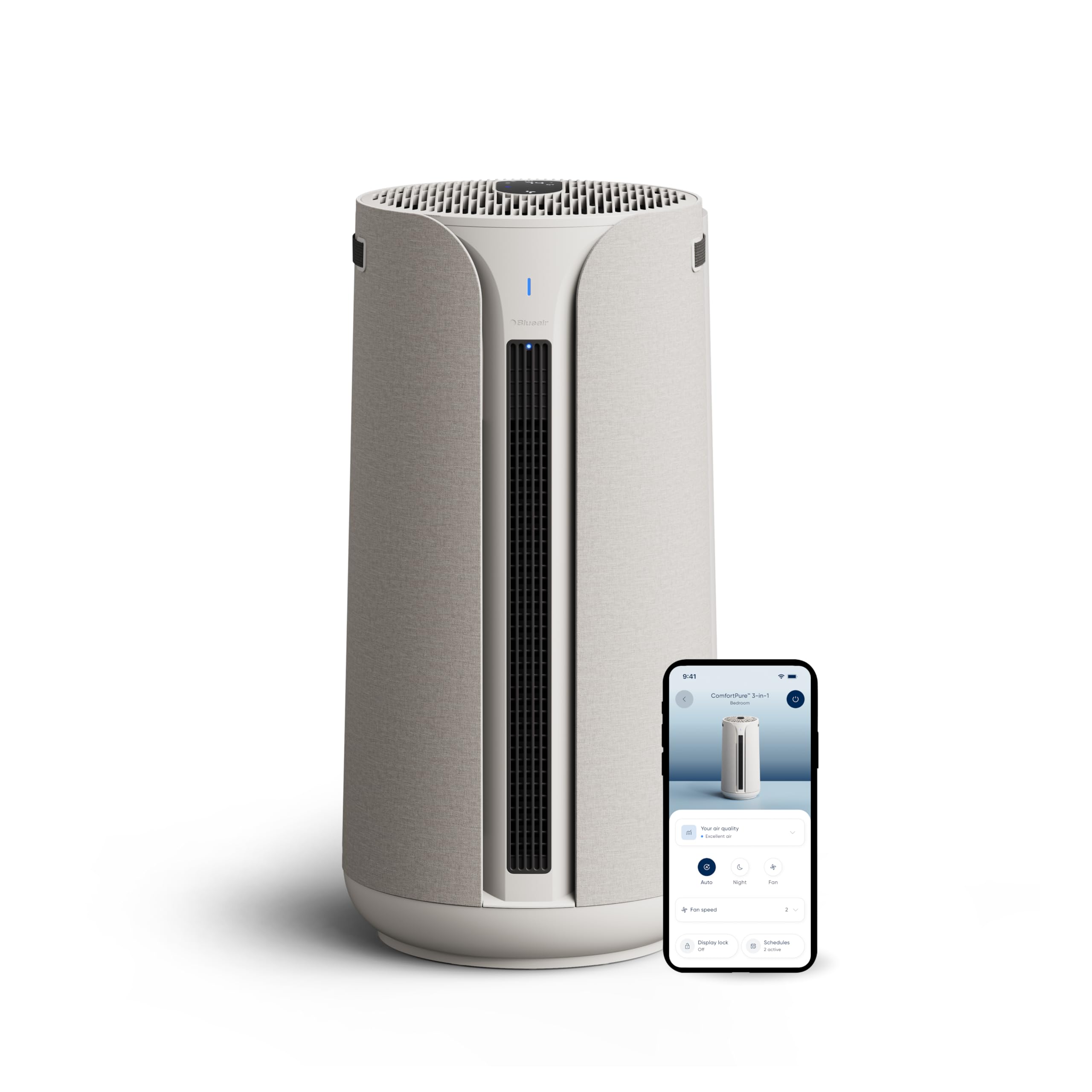 BLUEAIR ComfortPure Most Powerful 3-in-1 Cooling, Heating, Air Purifier – HEPASilent Cleaner for Home, Pets, Allergies, Dust, Odor, covers 1689 sqft in 1 Hour – All season comfort for large rooms