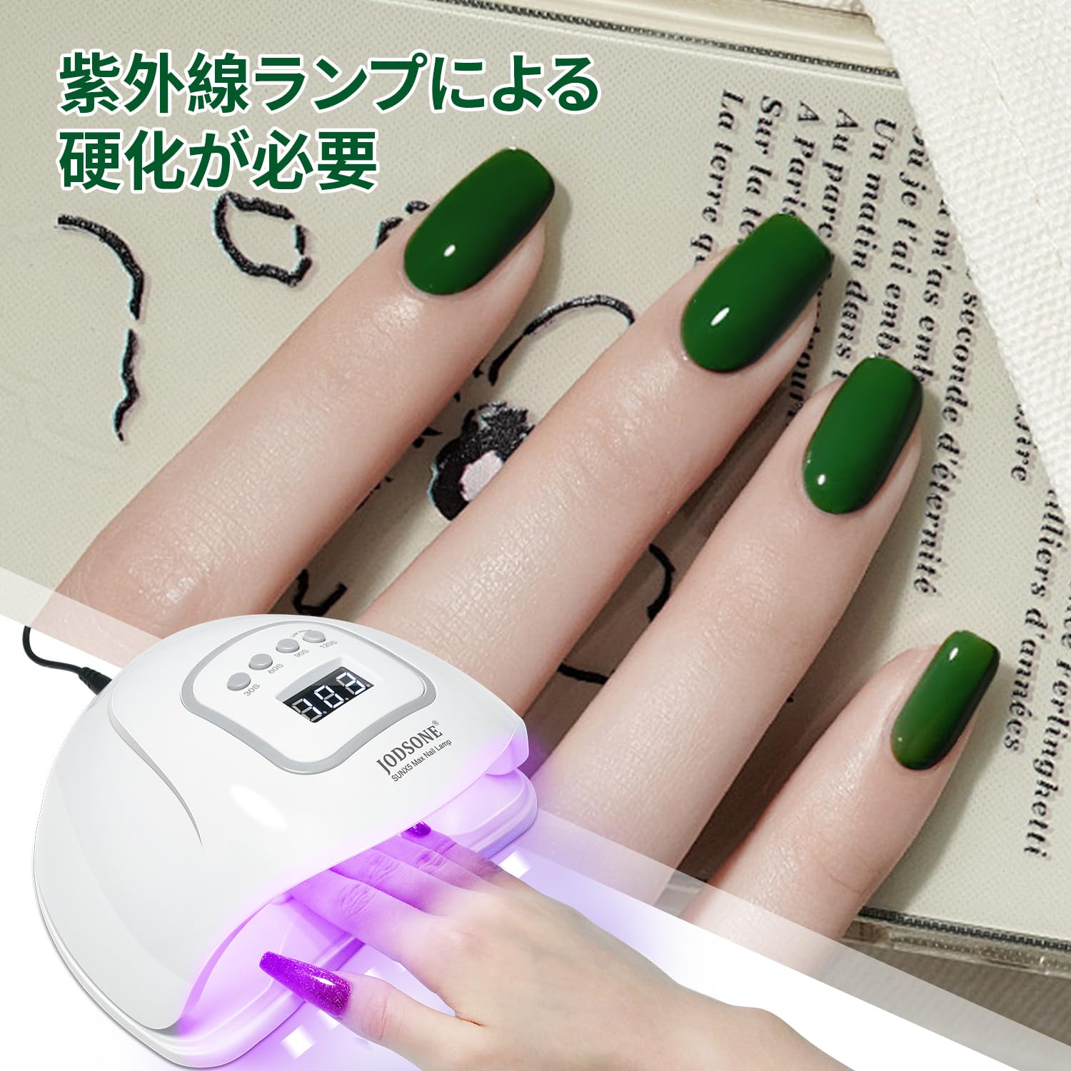Amazon.co.jp: JODSONE 10ml グリーンジェルネイルポリッシュ 6ピース 