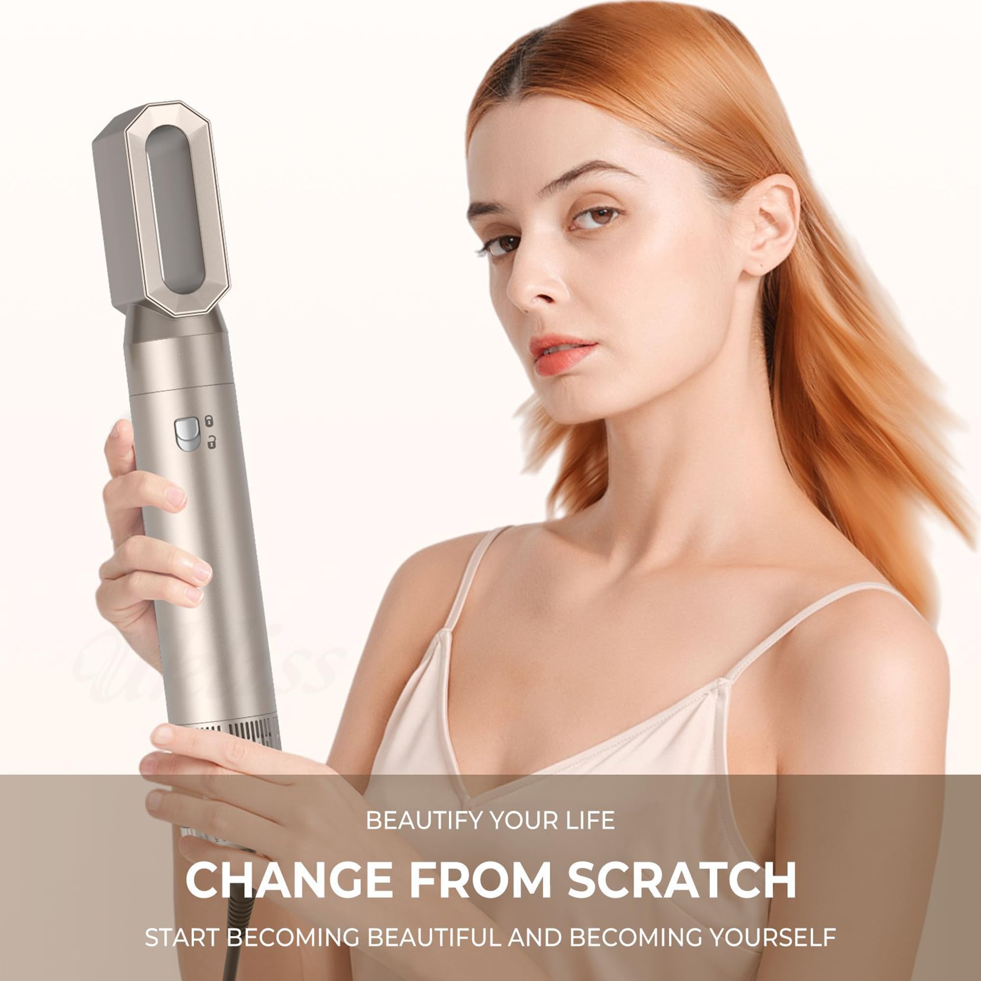 Asciugacapelli Air Styler 6 in 1, Multi Hair Styler Set spazzola riscaldante brushing dispositivi e di acconciatura per capelli ricci e lisci, temperatura velocità del vento regolabile