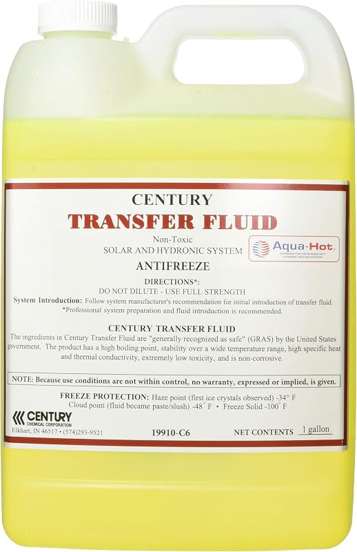 Fluido de transferência Century Chemical 19910-C6 para sistemas RV, solar, hidrônico e HVAC – 3,79 L