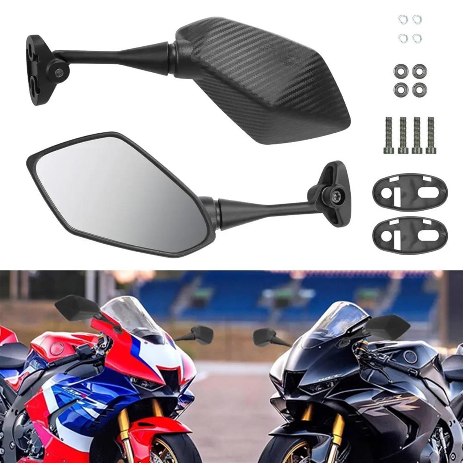 Specchietti Bici Per CBR600 Per CBR600RR Per CBR900 Per CBR1000RR Accessori Per Moto Coppia Specchietti Retrovisori Per Moto Specchietti Laterali Catarifrangenti