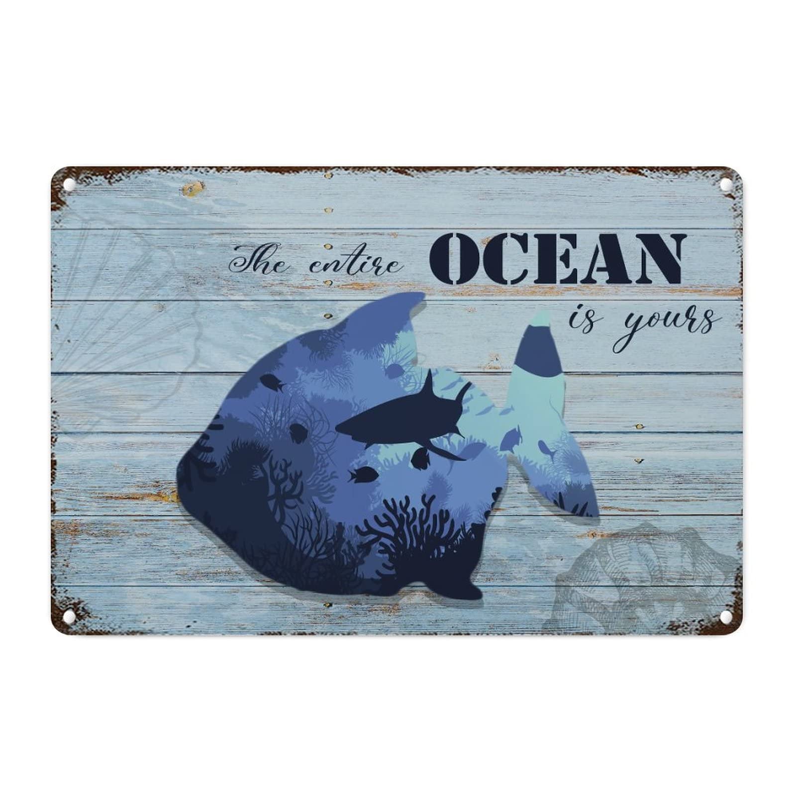 Plaque murale métal pour habiller un mur vide avec un style marin vintage