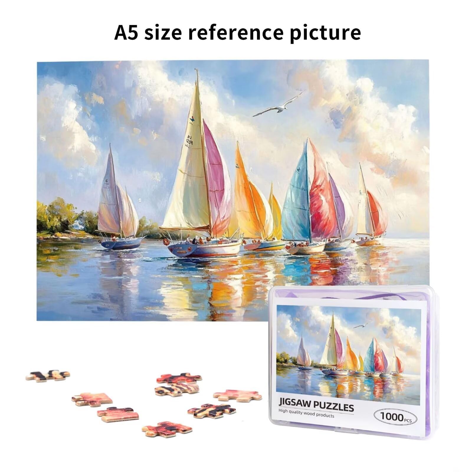 Puzzle dla dorosłych 1500, puzzle morskie, kreatywne drewniane układanki dla dorosłych początkujących, zabawne i kolorowe wymagające gry, wystrój pokoju, prezenty dla kobiet prezenty dla mężczyzn