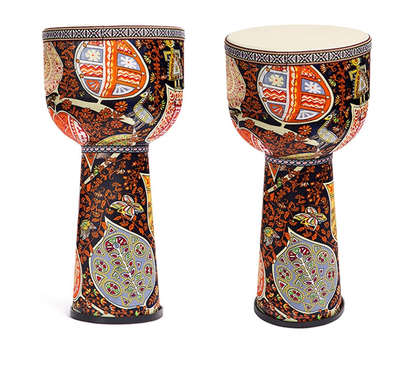 TSTS Djembé Djembe pour Tambourin pour Enfants Débutants Abdos Dessin Animé Tambourin De Tissu Coloré De 10 Pouces De 10 Pouces