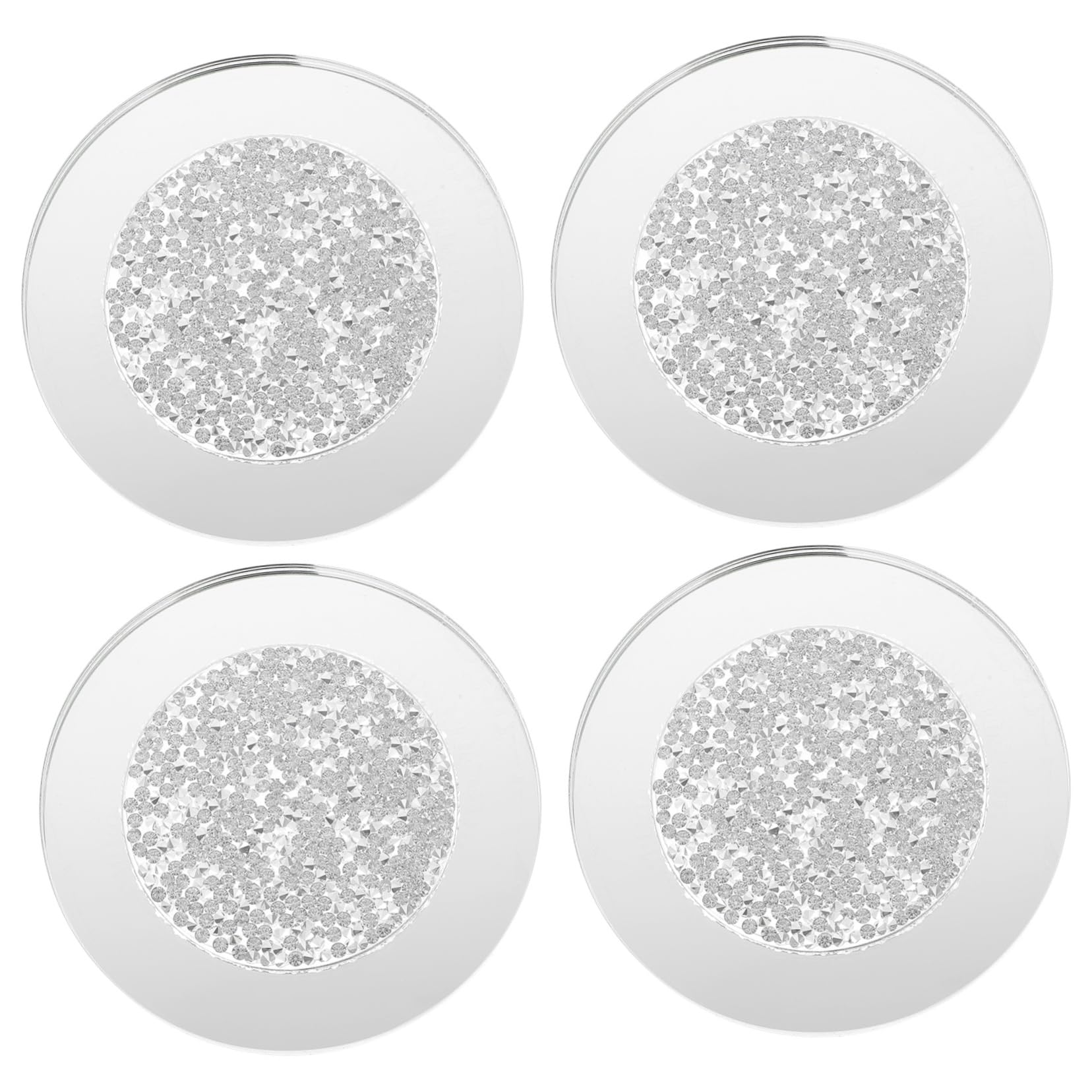 DECHOUS Set 4 Sottobicchieri in Trasparente Rotondi Design Leggero e Isolante Termico, per Casa e Bar Stile Semplice e Creativo