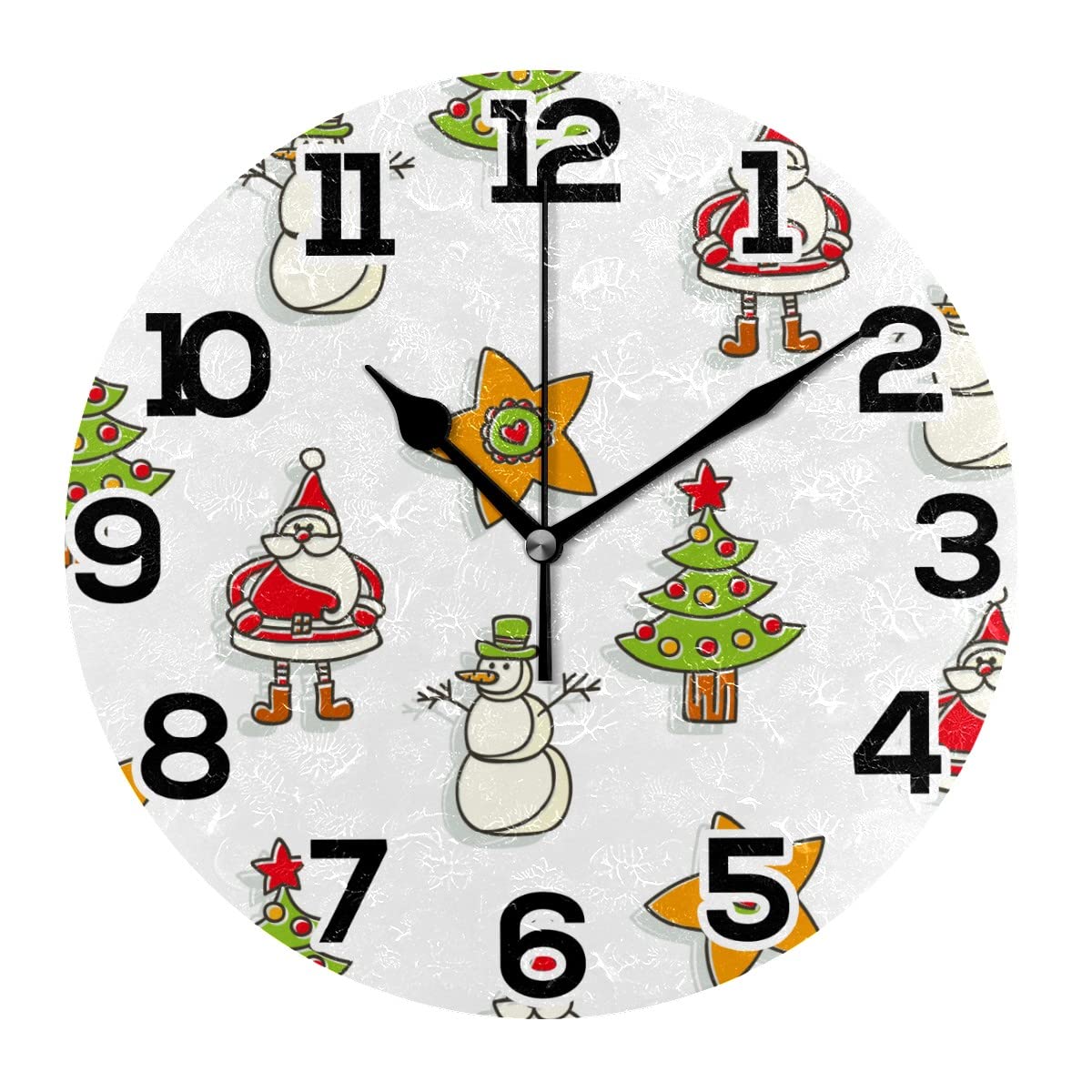 Horloge murale de Noël pour chambre d'enfant garantissant le calme