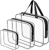 Bybaby Holiday, Beach, Cosmetics, Makeup Care Bag Set, Transparent Waterproof, 3 Organizer Bags 1 x 3 Pieces [Energy Grade A]