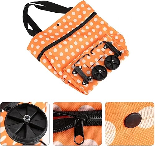 Miniatura 5 de Bolsa plegable con ruedas 2 en 1 reutilizable carrito de compras bolsas de comestibles