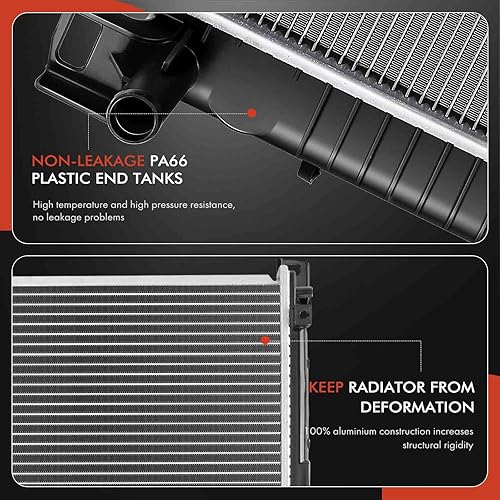 Miniatura 6 de A-Premium Conjunto de radiador de refrigerante del motor con enfriador de aceite de transmisión compatible con Honda Accord 1998 1999 2000 2001 2002