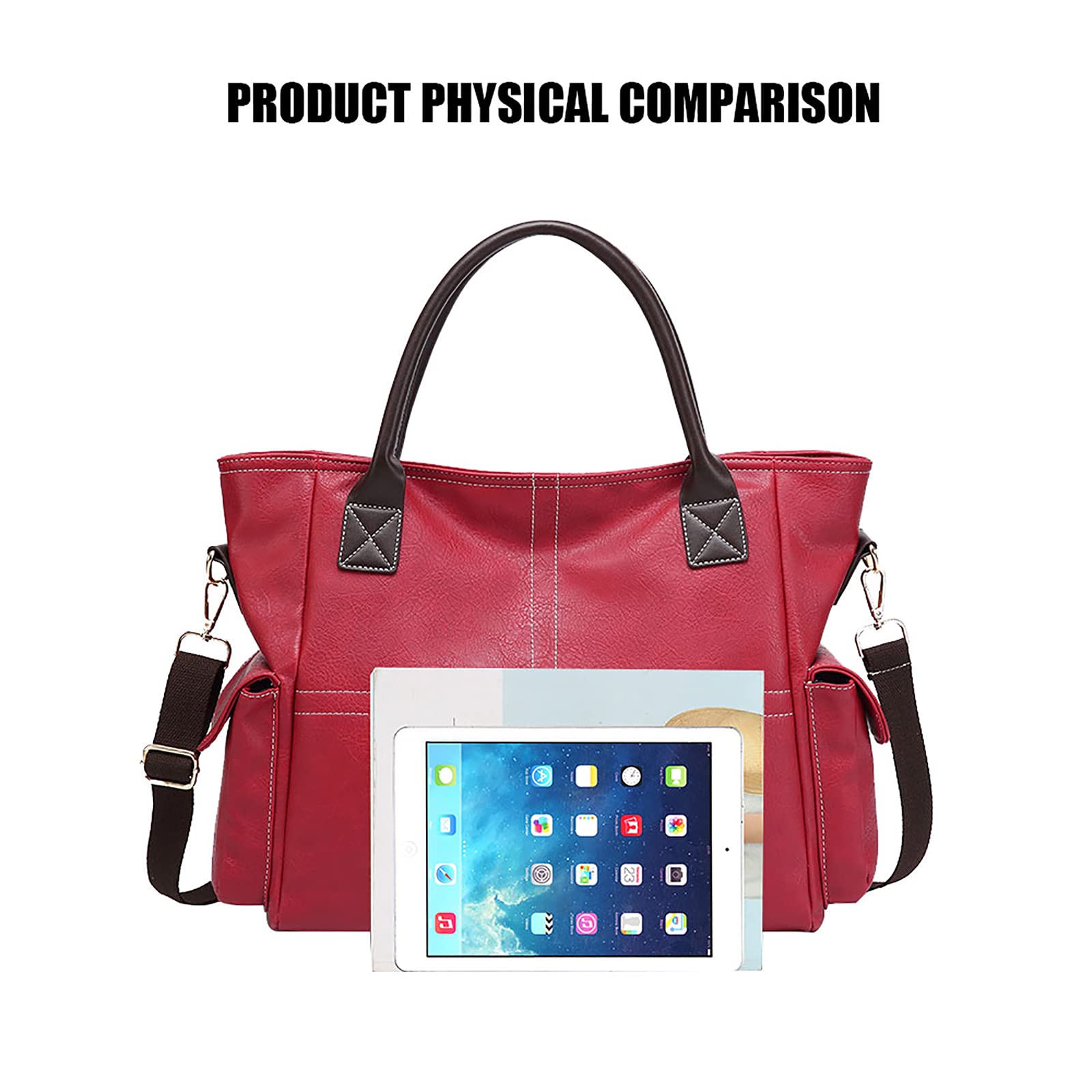 Bolso de hombro de gran capacidad para mujer con asa superior suave