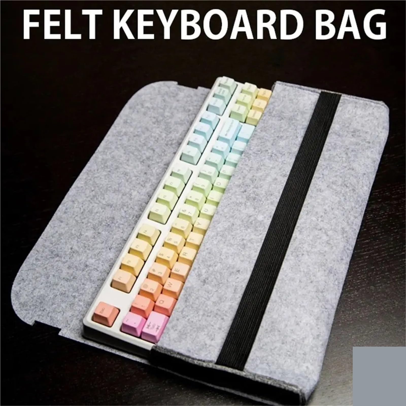 Funda Protectora Para Teclado Bolsa de almacenamiento de llaves 60/ 87/104, funda protectora, bolsa for teclado de ordenador, Estuche de transporte for teclado, bolsa de fieltro, paquete for teclado(L