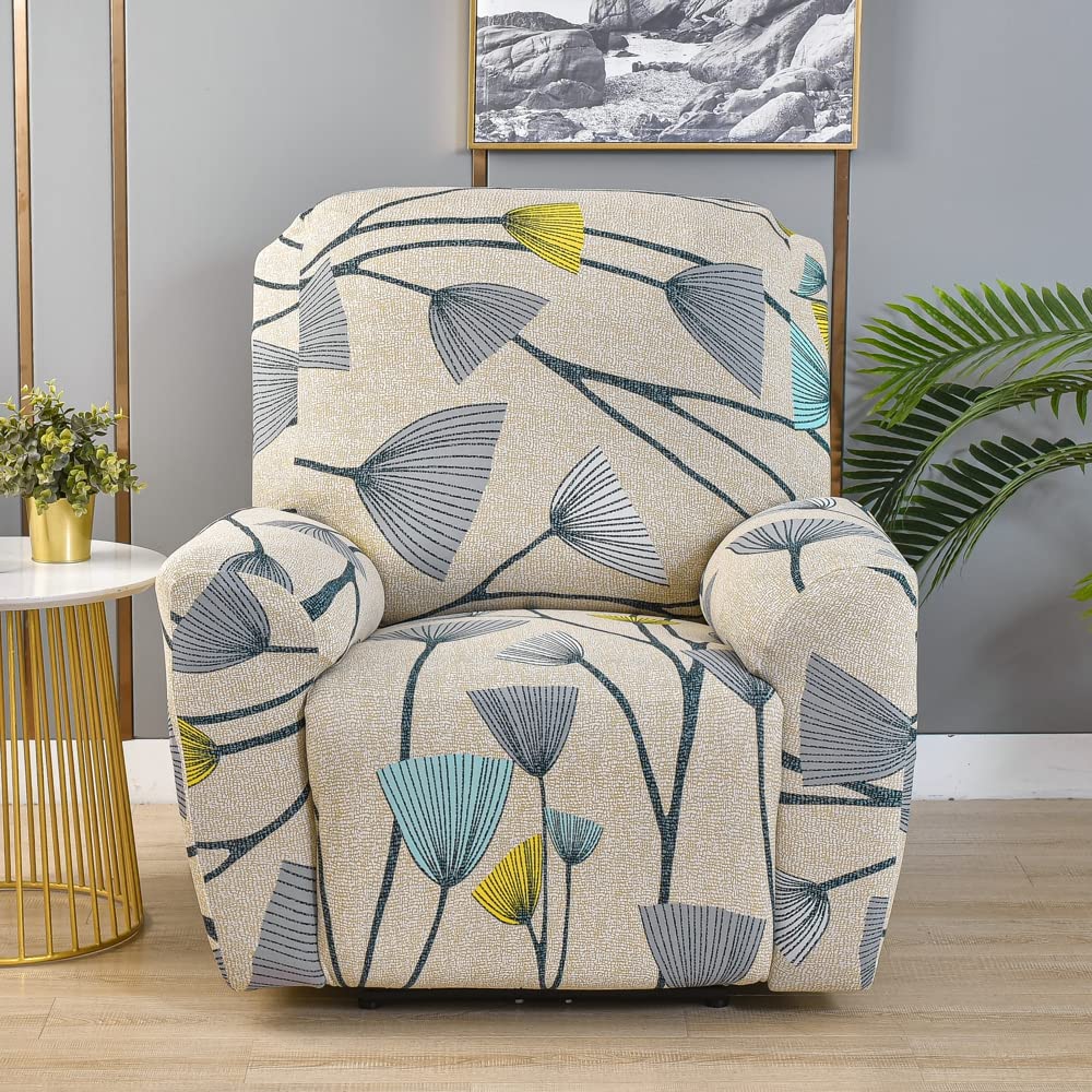 Sesselschoner Recliner Bezüge Relaxsessel Bezüge Sesselbezüge 4 Stück Liegeschutz Sessel Stuhlbezüge Husse für Relaxsessel Löwenzahn