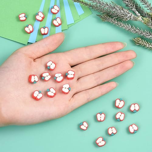 Vista 31 de Airssory 3000 cuentas hechas a mano de arcilla polimérica para alimentos, sin agujeros, para hacer joyas, manualidades Cuentas de rebanadas sin