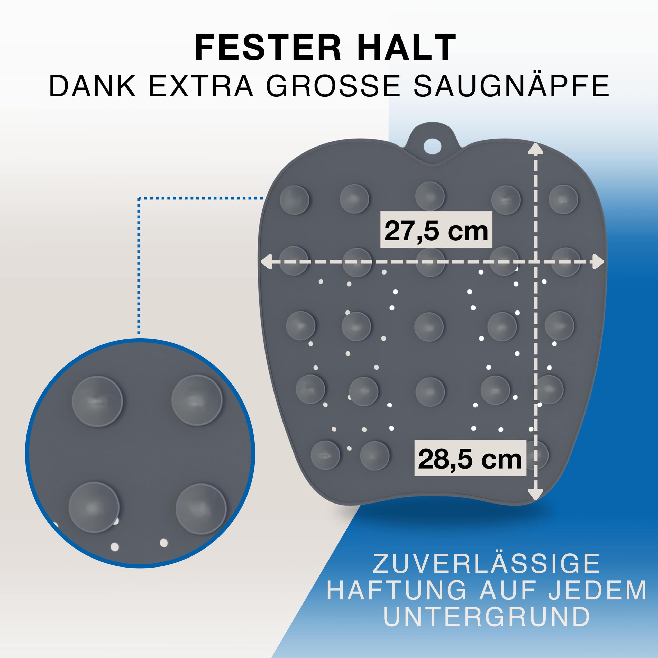 VMbathrooms Fußzauber - Cepillo de pies antideslizante original para masaje y limpieza de pies, alfombrilla de silicona para ducha con efecto peeling