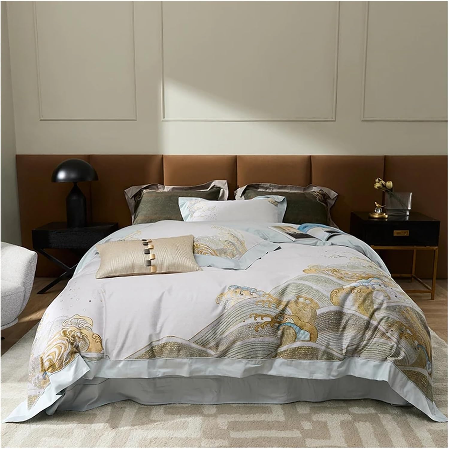 Brushed Cotton Bedding Set Queen King Size Duvet Cover Pillowcase Bedspread Simple Fashion Bed Sheet Set Bed Linens,Bed