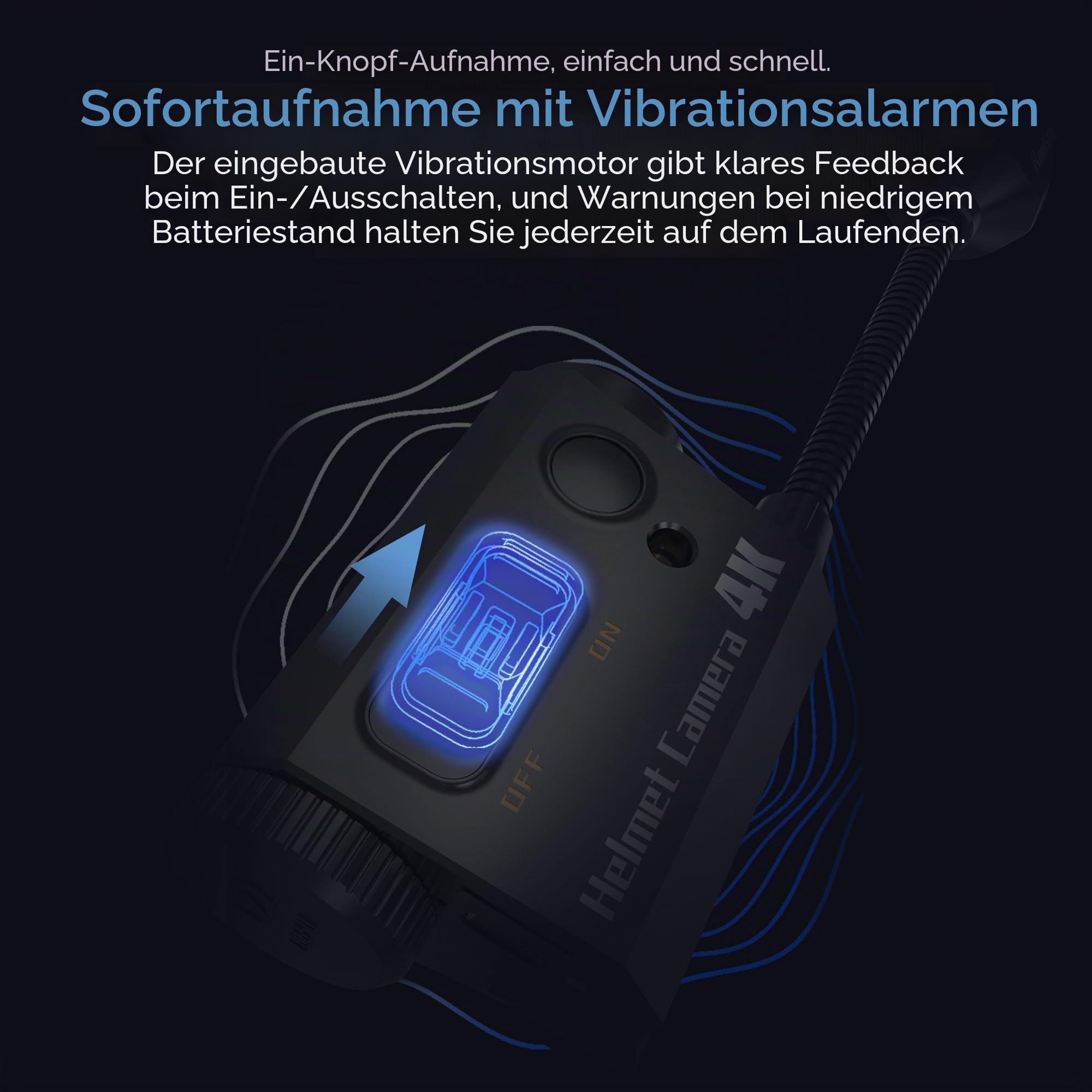 RunCam Helmkamera, 4K biegbare Action-Kamera mit 6 Stunden Aufnahme für Airsoft, Paintball, taktischer Helm, Reiten, Motorrad, Fahrrad, Radfahren, Klettern, Outdoor-Sport