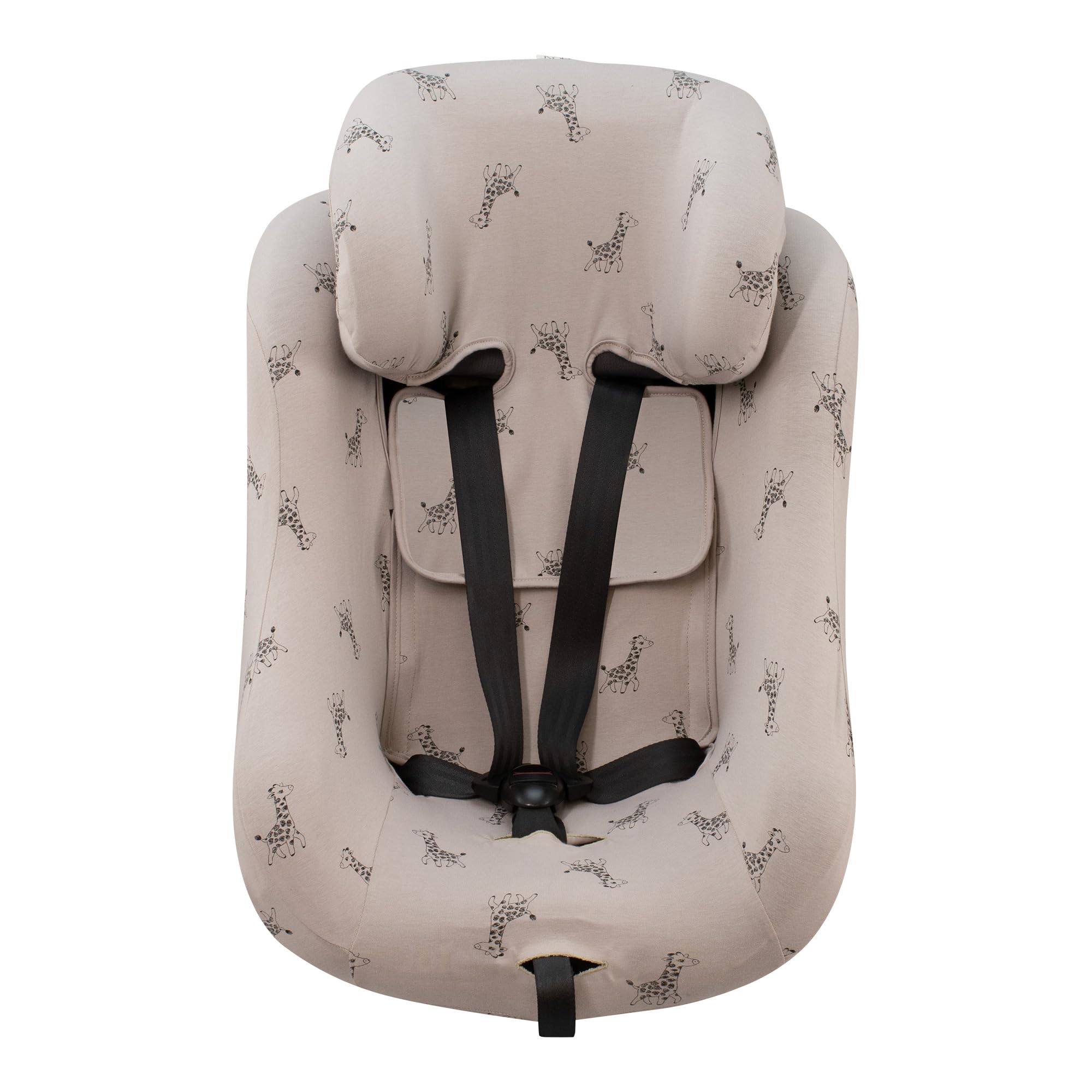 JYOKO KIDS Rivestimento per seggiolino auto in cotone compatibile con Joie Spin 360, Nuna Rebl (Giraffe)