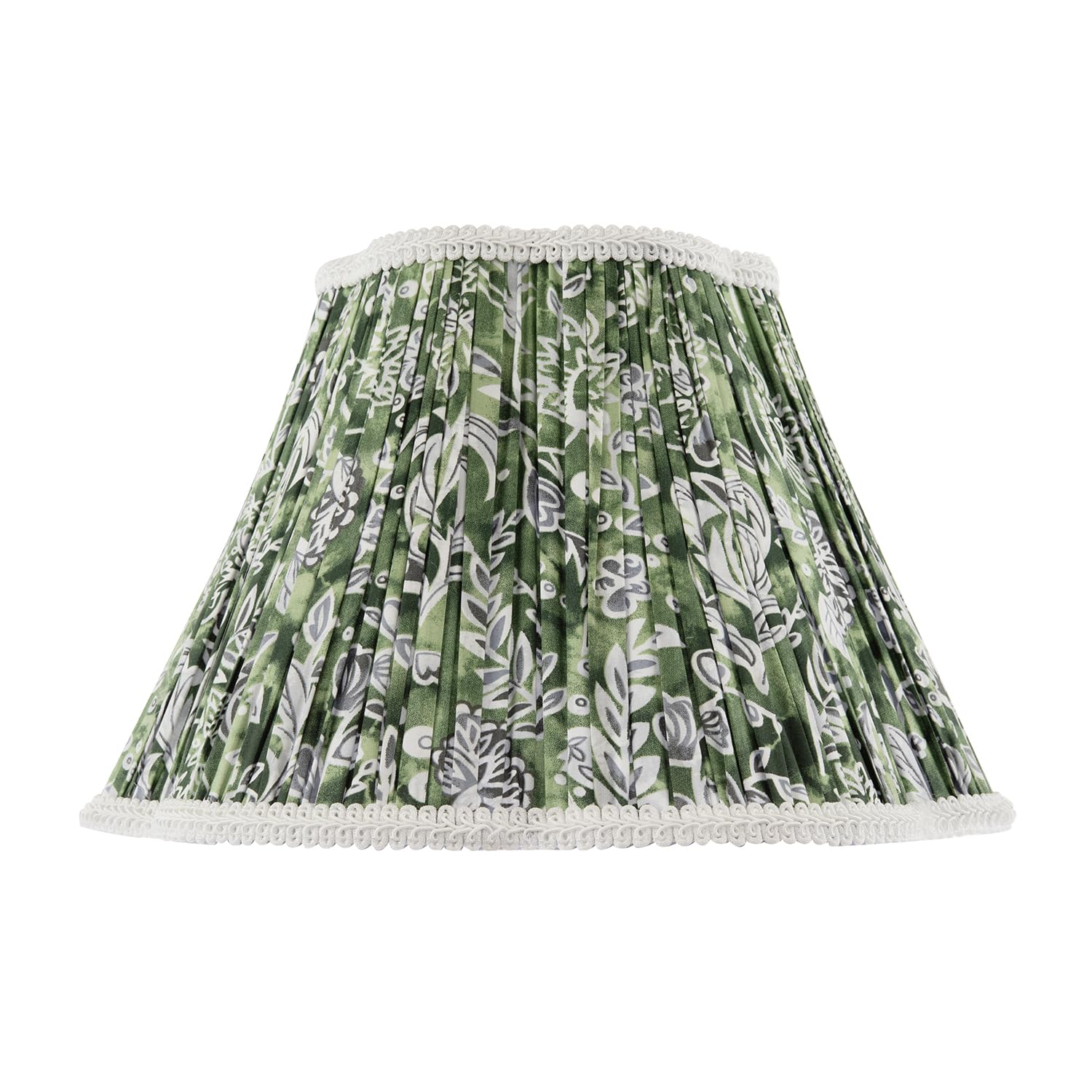 Happy Homewares Victorian Lamp Shade - Green Floral - 35cm