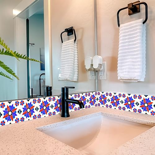 Miniatura 9 de Backsplash despegar y pegar Set de adhesivos de azulejos 24piezas auténticos azulejos adhesivos cocina y baño adhesivos de vinilo de pared fácil de