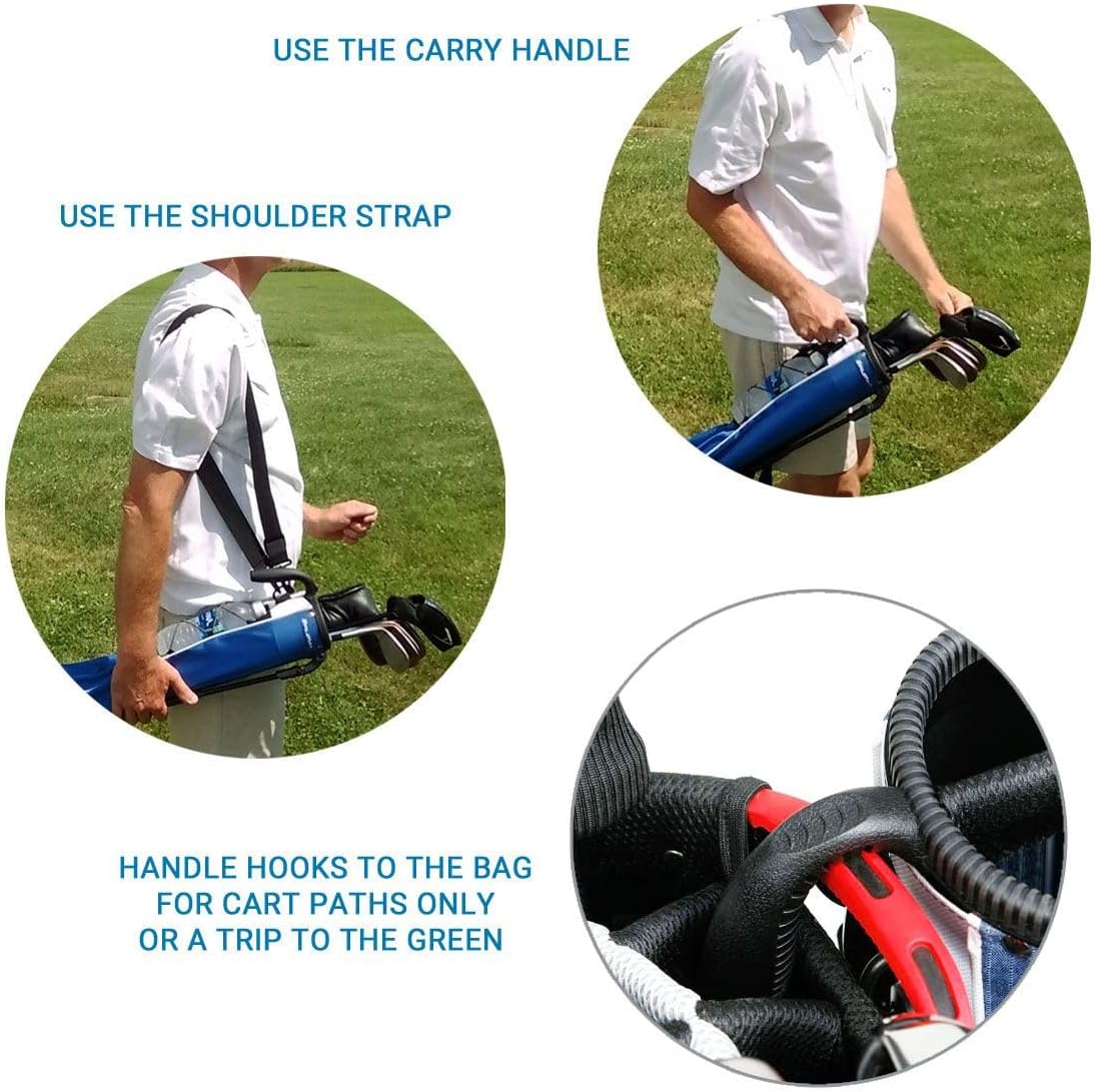 Orlimar Pitch ’n Putt Lightweight Sunday Golf Bag with Stand, Ultra-Light Carry Design, Two-Way Divider Top, Shoulder Strap, Compact Carry Golf Bag for Men & Women