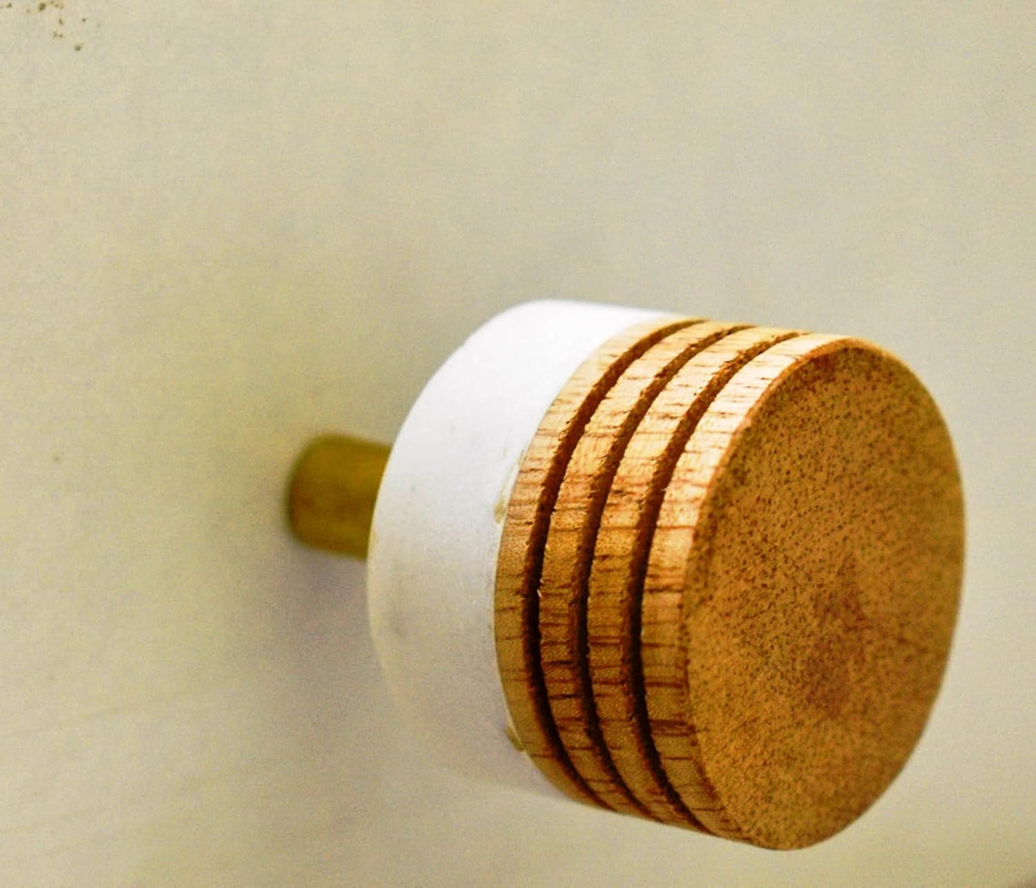 Unique Bargains Pure Wood Flat Round Dresser Drawer Knobs With Screws For Cupboard