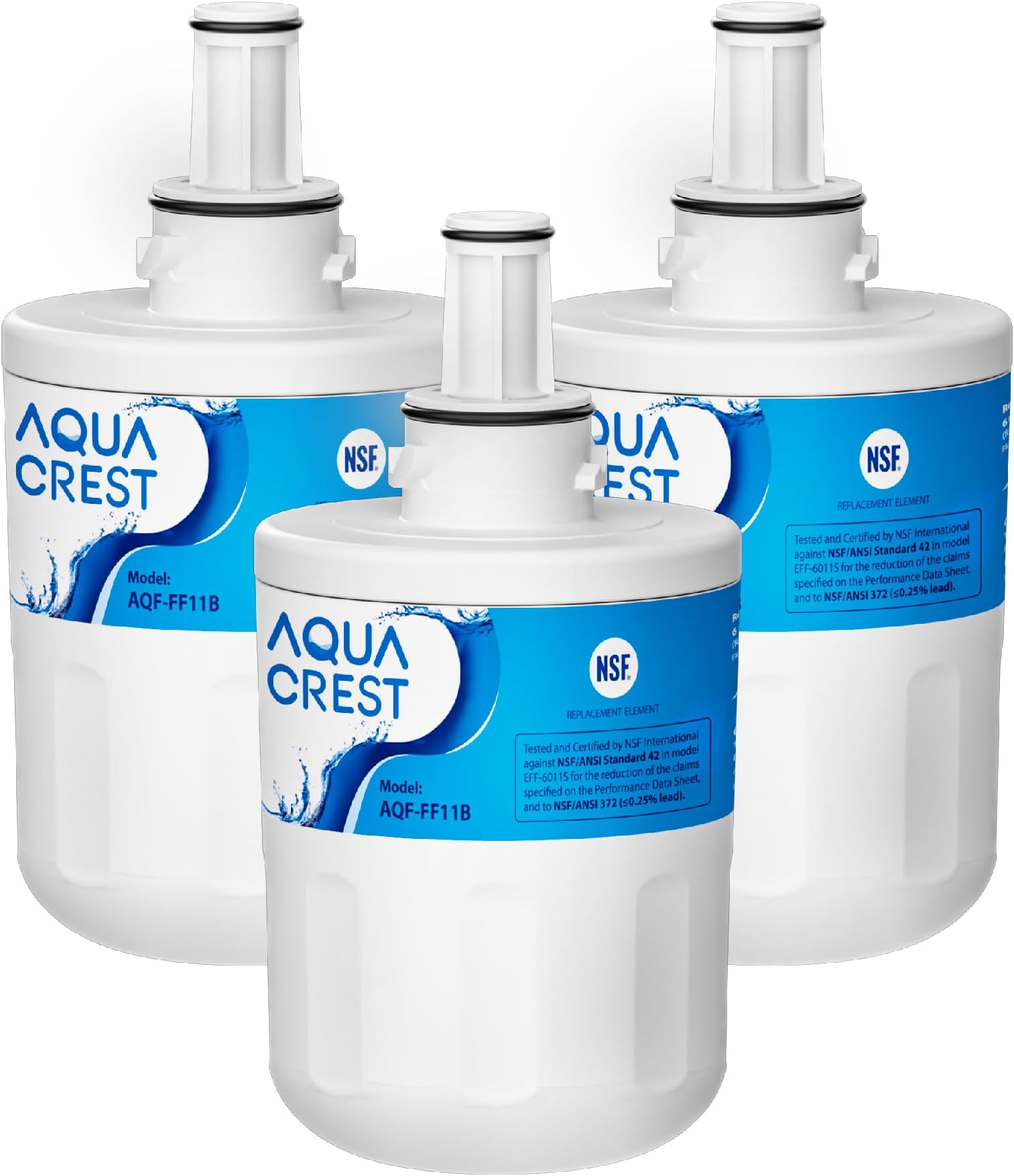 AQUA CREST DA29-00003G Refrigerator Water Filter, Replacement for Samsung® DA29-00003G, DA29-00003B, DA29-00003A, Aqua-Pure Plus, HAFCU1, RFG237AARS, RS22HDHPNSR, RSG257AARS, WSS-1 (Pack of 3)