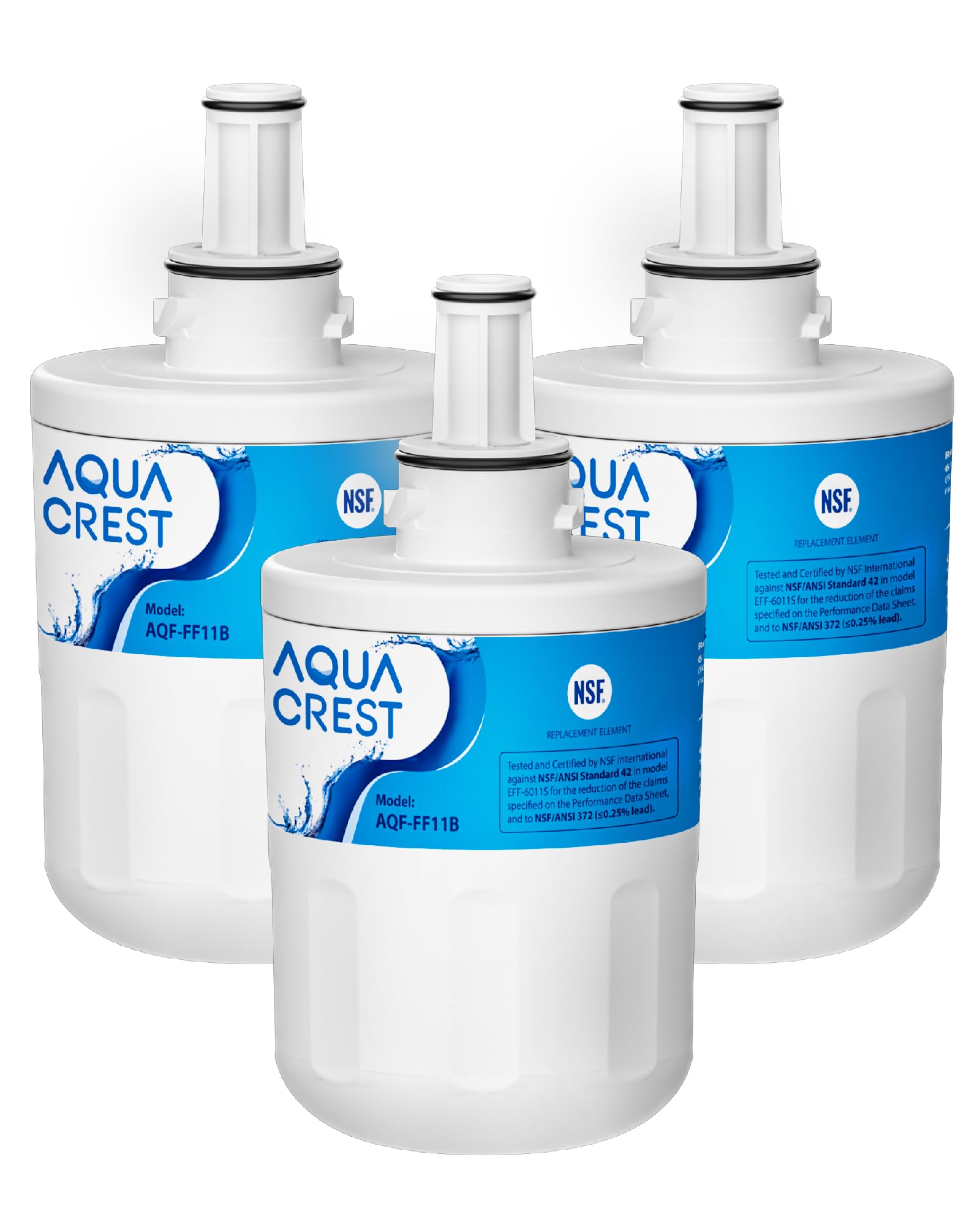 AQUA CREST DA29-00003G Refrigerator Water Filter, Replacement for Samsung DA29-00003G, DA29-00003B, DA29-00003A, Aqua-Pure Plus, HAFCU1, RFG237AARS, RS22HDHPNSR, RSG257AARS, WSS-1 (Pack of 3)