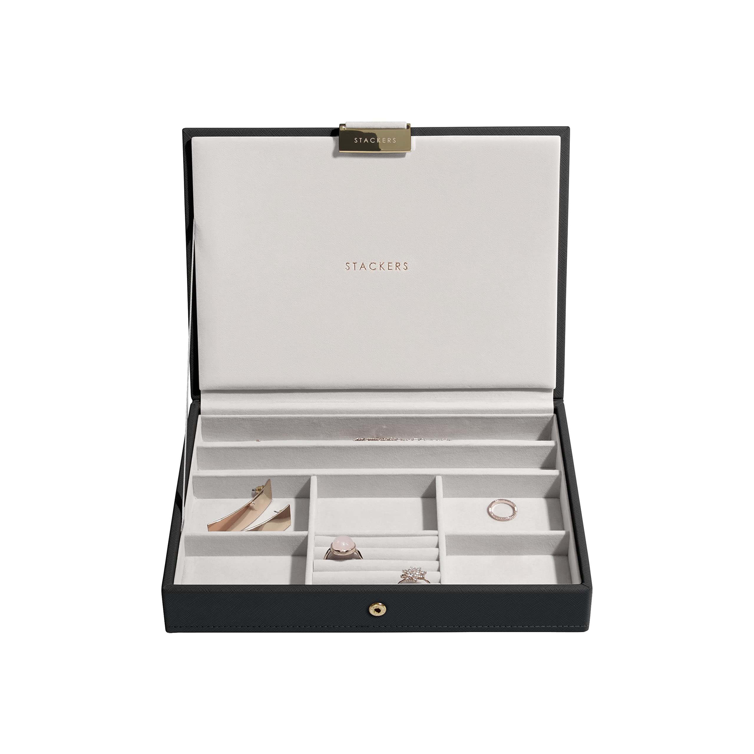 Stackers Black Classic Medium Jewellery Box Lid