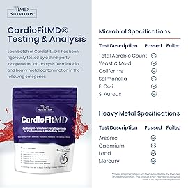 1MD Nutrition CardioFitMD - Vegan Beets Superfood Keto-Friendly - Nitric Oxide Supplement - Beet Root Powder - High Fiber Drink - 30 Days