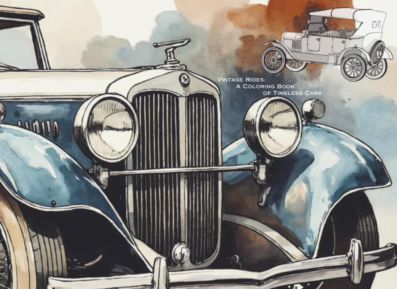 Vintage Rides: A Coloring Book of Timeless Cars (Pocket-Sized Coloring Books (6x9 Edition))
