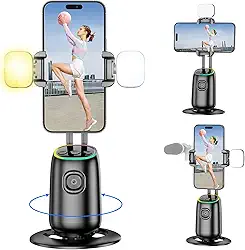KOSCHEAL Suporte para Celular com Rastreamento Automático de Rosto - Tripé com Rotação de 360°,Controle Remoto e Gestos,Sem Aplicativo Necessário,Compatível com tripés para Vlog e FaceTime
