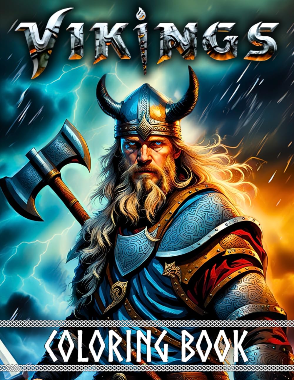 Viking Coloring Book: 50 Intricate Coloring Pages of Viking Warriors, Nordic Landscapes and Norse Architecture