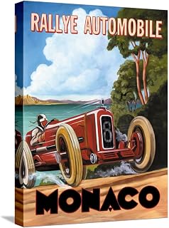 ART.COM Stretched Canvas Print Monaco Rallye by Catherine Jones, 12" x 16"