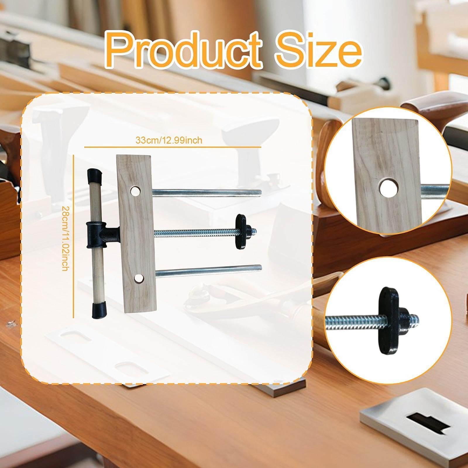 kowaku Woodworking Vise Carpenter Tool Clamping Professional Household Carpentry Vice Front Vise Woodworking Tool for Home Studios