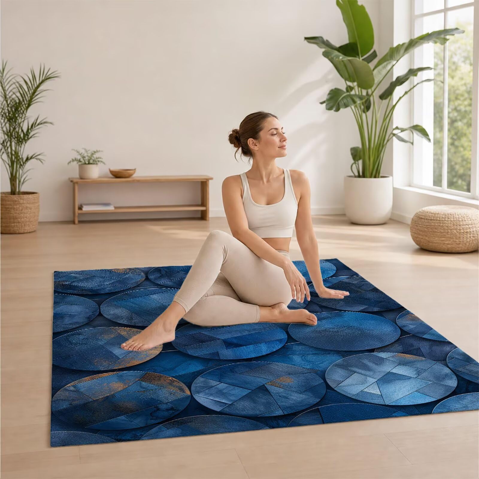Redondo Toalla Playa 160x220 Resistente a la Arena Secado rápido Ligero, Toalla Playa Grande 220 x 160cm Suave Cómodo como Gym Yoga Sauna Toallas Baño Grandes Travel Essentials Sencillez XTLS-2981