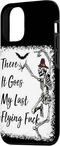 Miniatura 5 de Funda divertida de esqueleto de Halloween para iPhone 11 Pro Max There It Goes My Last Flying Fuck