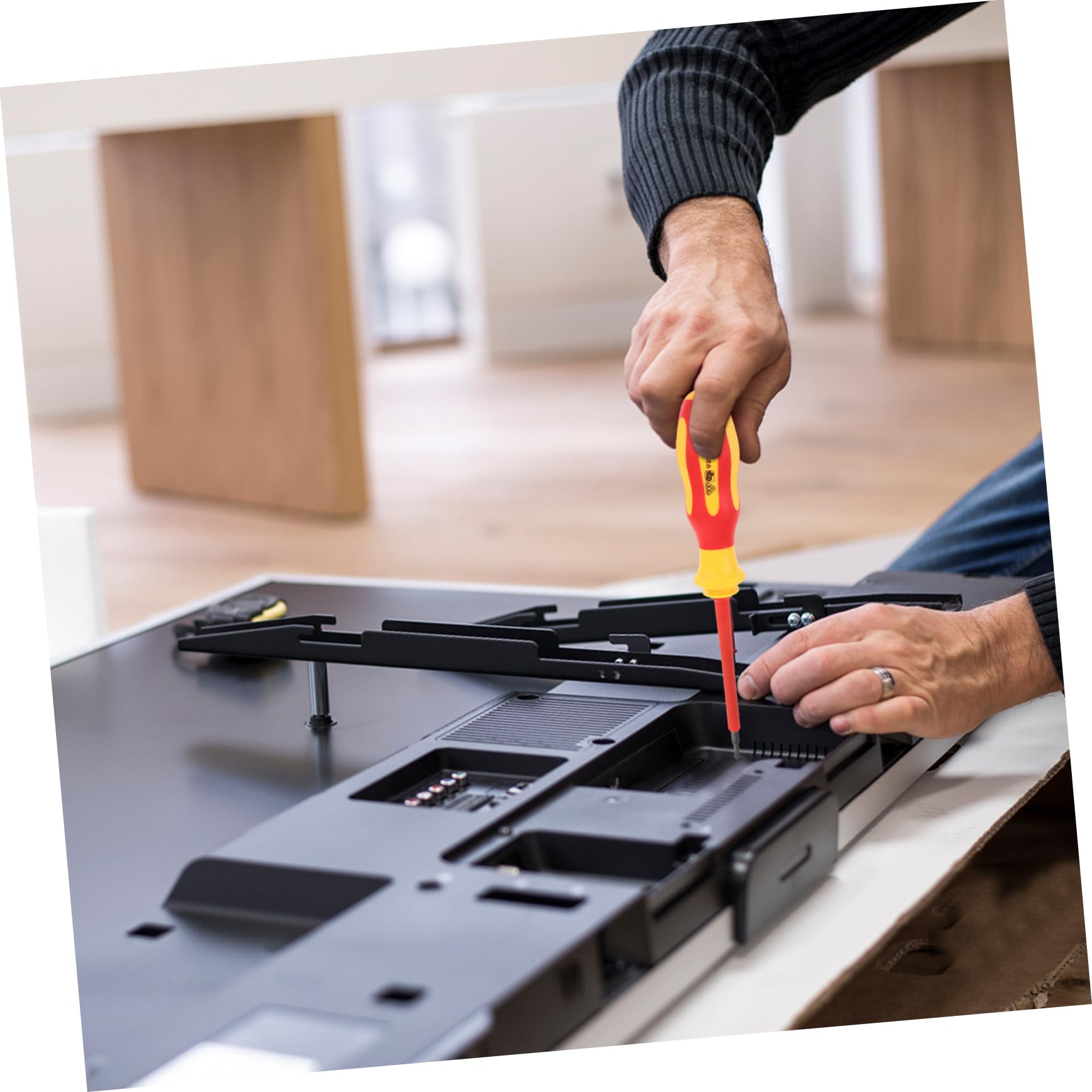 SHINEOFI 5 Set Cacciaviti Isolati per Elettricista Kit Professionale Strumenti Elettrici per Riparazioni Domestiche Cacciaviti Non Slip con Design Compatto e Organizzato