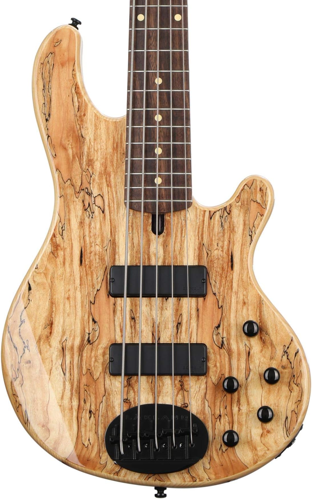 Lakland Skyline 55-01 Deluxe Spalted Maple Bass Guitar - Natural with Indian Laurel Fingerboard and Chrome Hardware