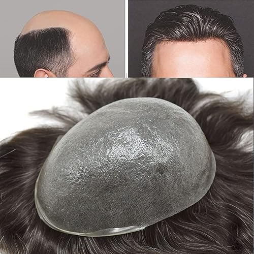 Miniatura 38 de Hombres Toupee 100% Europeo Remy Cabello Humano Piezas 0.002 in Ultra Delgado Piel Sistema de Reemplazo de Pelo Toupee para Hombres Protesis Capilar