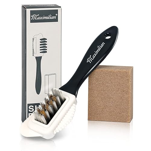 MAXIMILIAN Shoe Cleaner Kit. Brush with Extra 2 Erasers for
