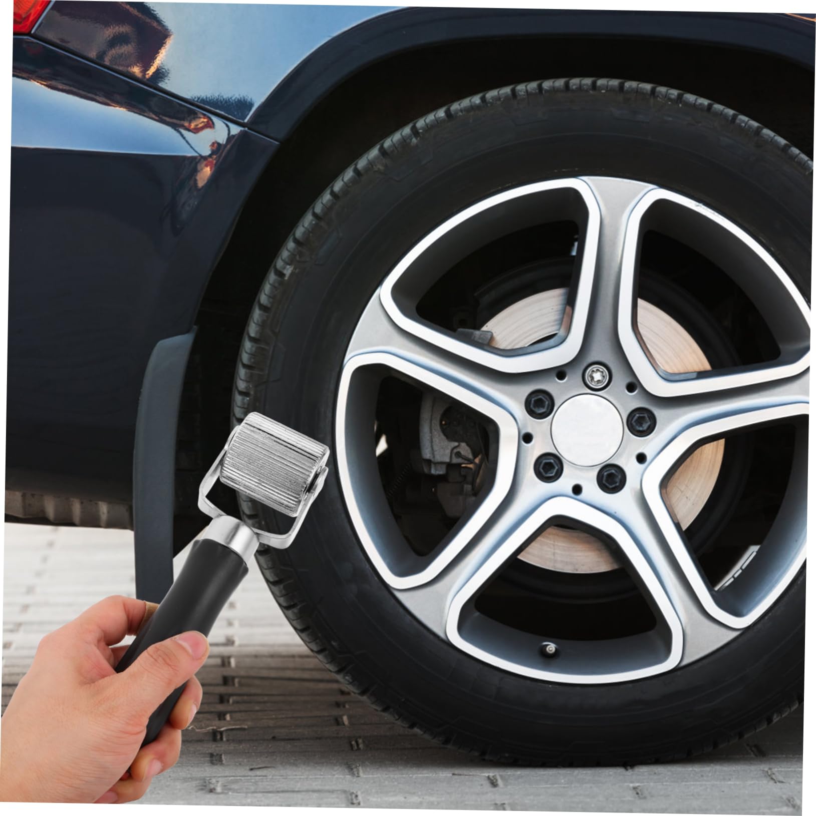 Strumenti per Riparazione Pneumatici Auto 3 Pezzi con Manico in Plastica e Rullo in Metallo Multifunzionale per Manutenzione Auto e Camion