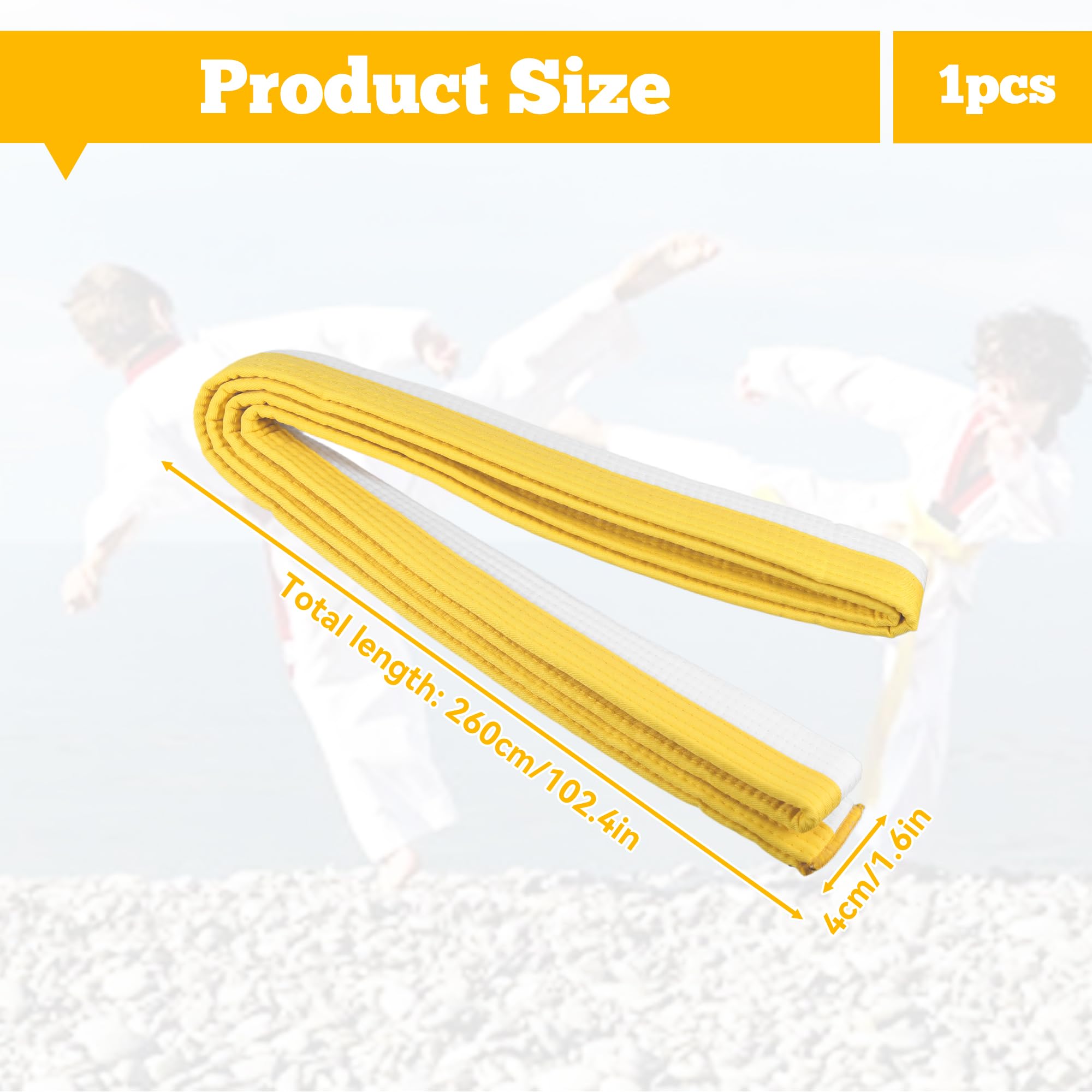 Judo Karate pasek do karate sztuki walki karate judo bawełna Taekwondo Belts profesjonalny pasek Aikido Karate Aikido pasek biały żółty dla dzieci i dorosłych pasek do sportów walki 260 cm