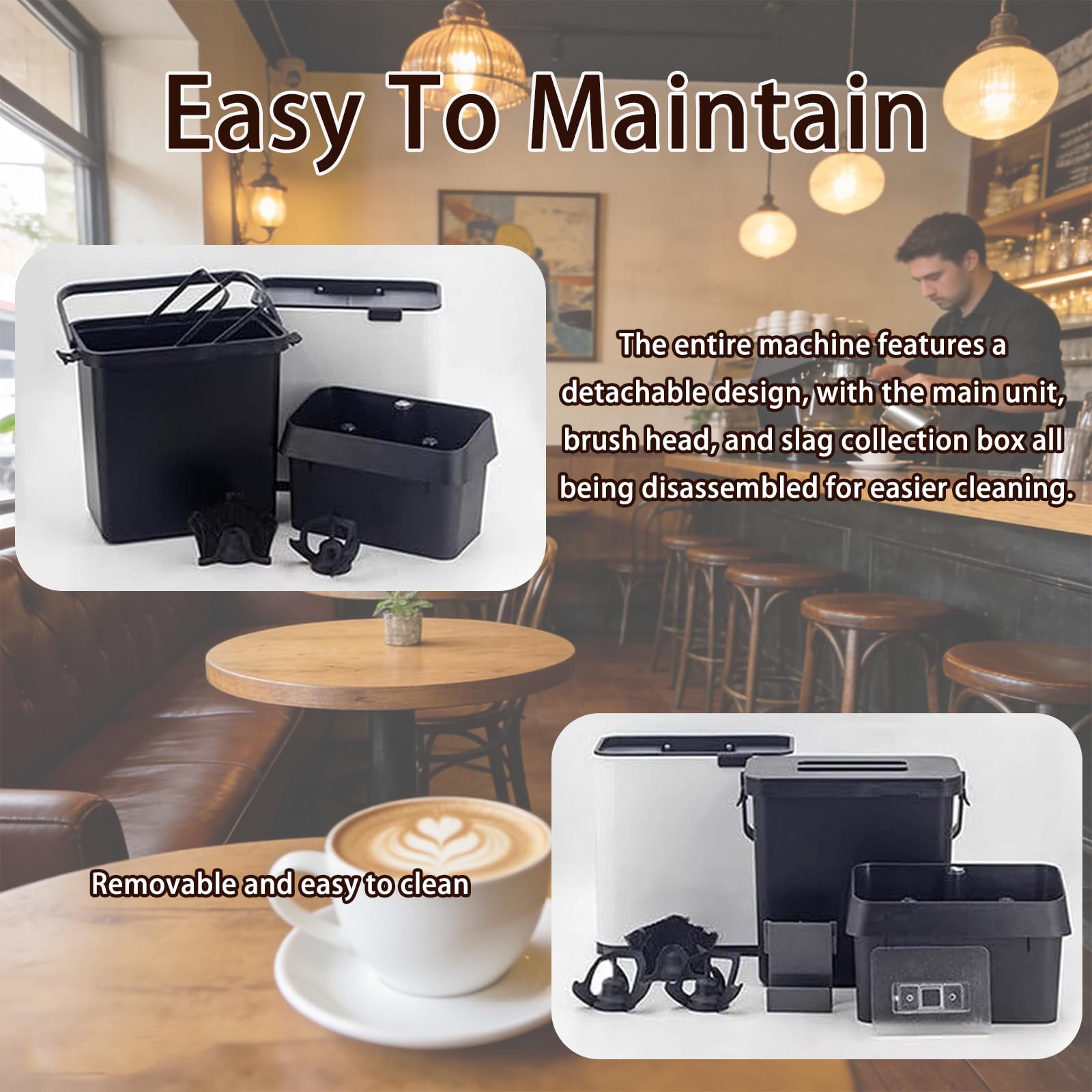 Limpiador de Portafiltros para Espresso Comercial, Accesorio para Cafeterías con Sistemas Automático, para Uso Profesional y Doméstico Silver