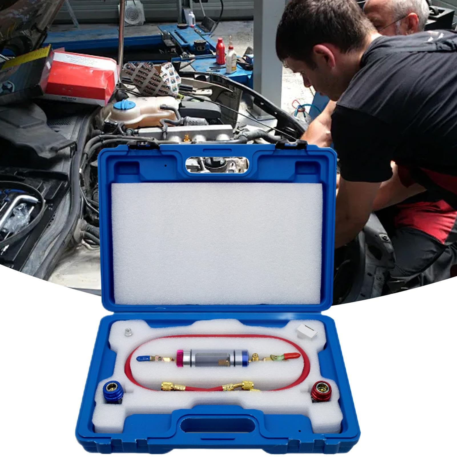 Kit De Prueba De Aceite De AC - Sistema De Control De Aceite Y Fluido Refrigerador Aire Acondicionado | Herramienta De Diagnóstico Con Mantenimiento En Tiempo Real