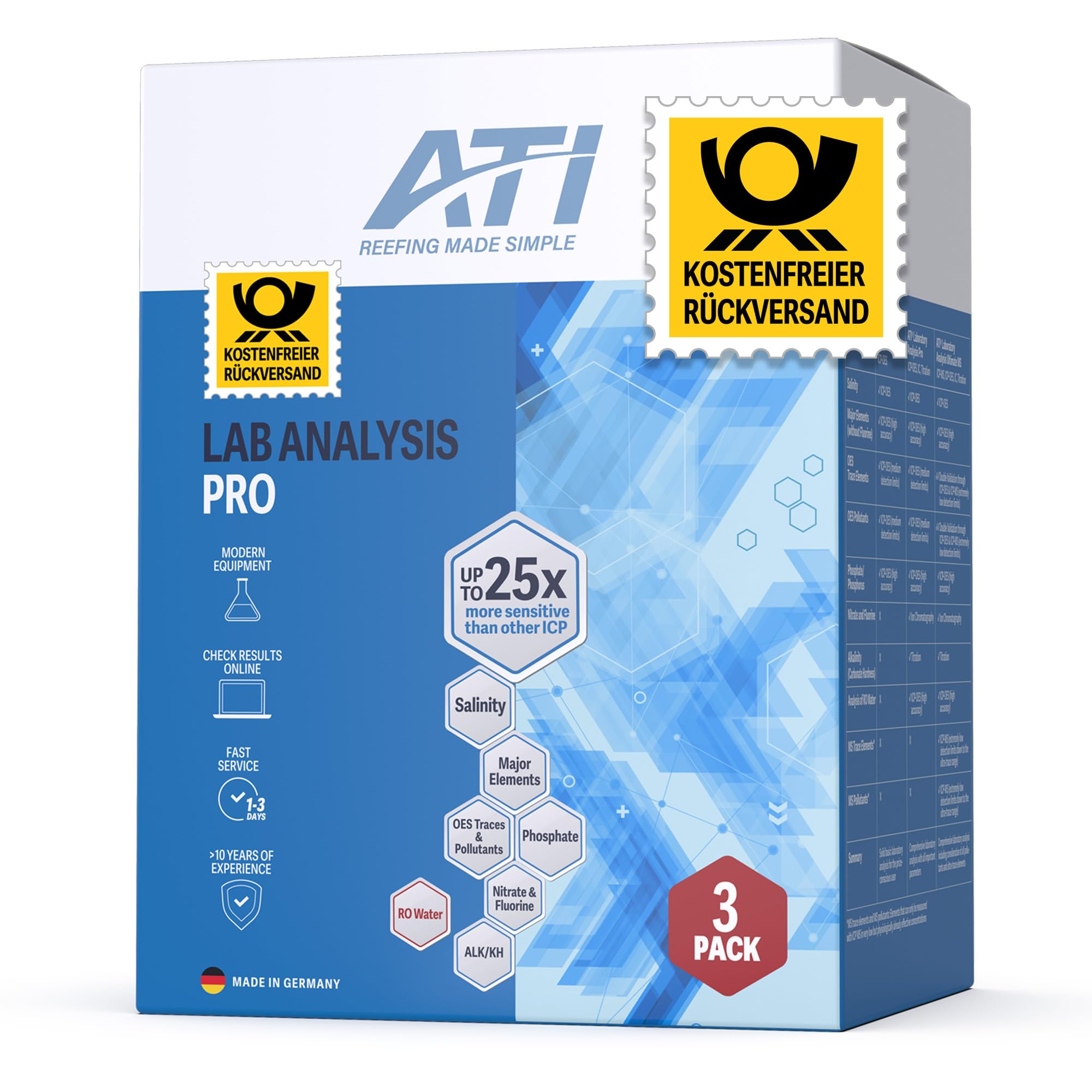 Juego de análisis de agua ICP-OES (3 unidades) de ATI