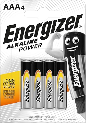 Energizer - Juego de 4 pilas alcalinas AAA (1,5 V, LR03, 1,5 V)
