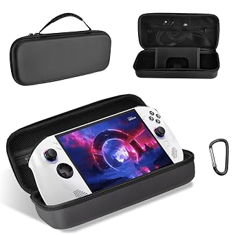YAJOJO Carrying Case for Lenovo Legion Go S Handheld Game Console,Stand Hard Shell Cover with Pocket for Lenovo Legion Go S Cable Charger & Accessories ,Shockproof,Water Resistant Black