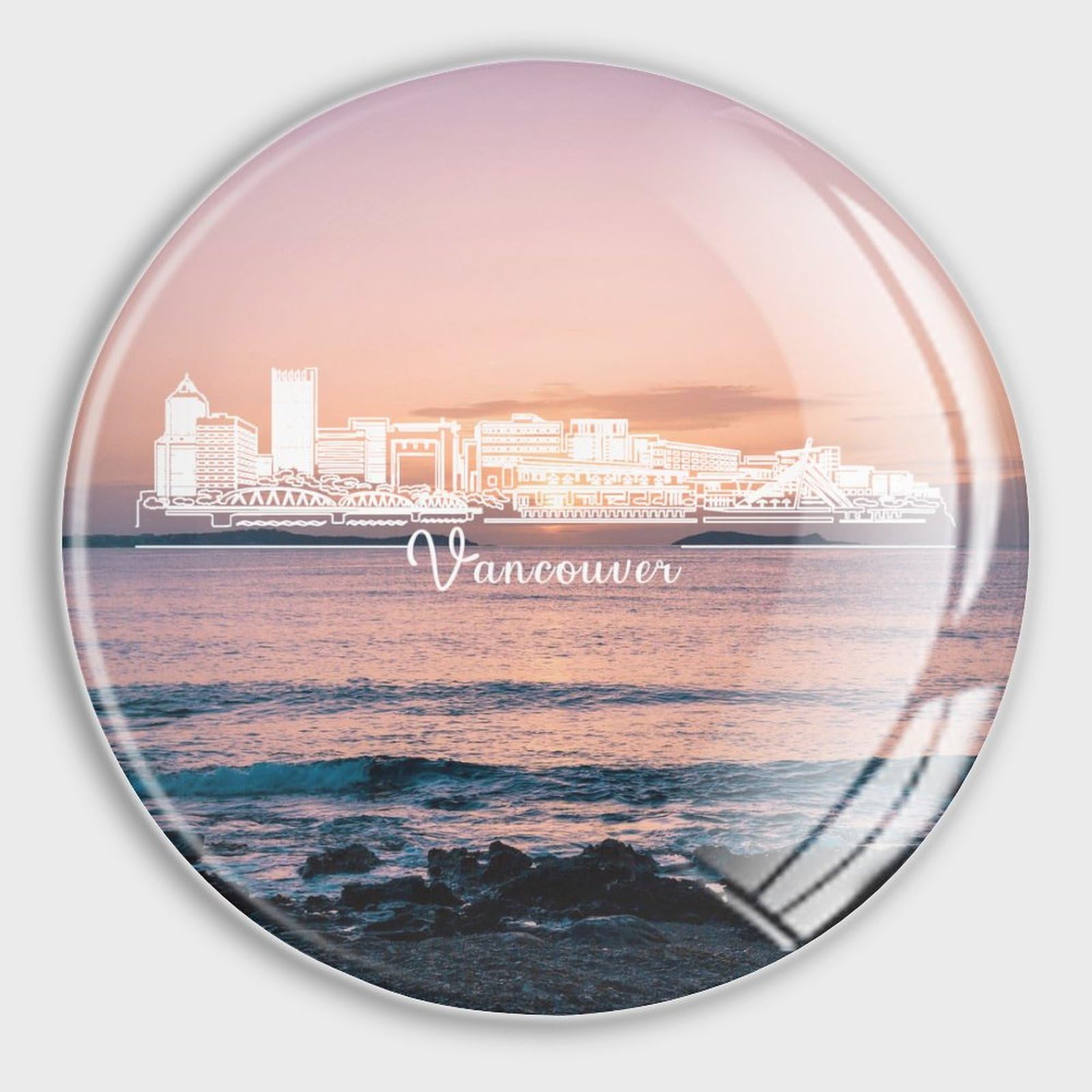 Aimants de réfrigérateur décoratifs motif Vancouver pour embellir vos espaces de vie